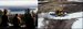 VRSTEMNING: Noen turgere nyter utsikten over Vancouver by fra Cypress Mountain, men en prepareringsmaskin febrilsk prver  lage lyper av noen sm snrester. Begge bildene er tatt i dag - p stedet der det skal arrangeres vinter-OL om under en uke.  EPA / AFP 